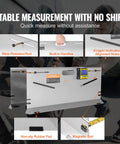 Wheel Alignment Tool 2 Pack Toe Plates with magnetic slots, built-in handles, and camber caster toe gauge shown in detail.