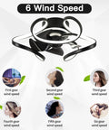 Diagram showing 6 wind speeds of 17.7 Inch Modern Low Profile Ceiling Fan With Dimmable Light Flush Mount Remote Control Energy Saving DC Motor