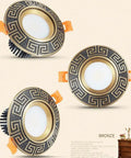 Solid Build Vintage Brass Recessed Led Downlights 10 Pack Dimmable Ceiling Fixtures in a modern bronze design.