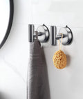 Heavy Duty 4 Pack Suction Cup Hooks Brushed Nickel For Shower And Bathroom Removable Stainless Steel Wall Hooks Holds Up To 15 Lb
