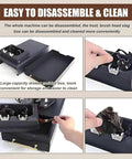 Automatic 58mm Electric Portafilter Cleaner for Home Espresso Machines showing easy disassembly of brush head and residue box.