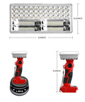 Dimensions and weight of 4200LM LED Work Light For Craftsman 20V Battery, portable battery powered, rechargeable LED flashlight.