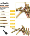 Killer 41 Piece Hanger Bolt Set With 1/4 20 Threads And Assorted One To Three Inch Lengths Pack of screws and driver.