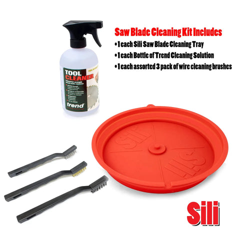 Deluxe Saw Blade Cleaning Kit With Silicone Tray And 18oz Spray Cleaner Includes Trend Tool And Bit Cleaner Fulton Wire Brush Set