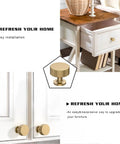 Champagne Bronze Cabinet Knobs 10 Pack Champagne Gold Cabinet Pulls installed on drawers and cabinets, 1.1 inch diameter