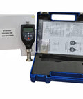 Heavy Duty Shore Hardness Test Stand With Digital OOO Durometer And Usb Software For Rubber Plastic Testing Featuring Peak Hold Avg Calc And Low Battery Alert To Keep You Rolling Smooth in protective case.