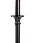 Emily Crackle Bronze Lamp Set detail of fluted bronze stem in vintage design for classic living room decor.