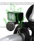Front Light With Integrated Horn For E Bikes And Scooters, Waterproof 3 Pin Male Connector, 180 Lux Brightness Headlight