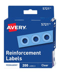 Clear Hole Reinforcement Labels For 3 Hole Punched Pages One Quarter Inch Diameter Non Printable Durable Polyvinyl Reinforcement Stickers Set Of 200 For Extending Page Life In Binders