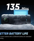 Next Level 360 Camera Construction Bundle Featuring Straight Fire 8K Video And Sharp 72Mp Photos Powered By Smart Ai Chips, showing camera with 2290mAh battery.
