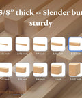 Premium Square Wood Dowel Rods For Serious Crafting And Diy Woodworking Projects Hella Durable 3/8 Inch By 18 Inch Natural Craft Sticks Ready To Paint Or Stain showcased in various thicknesses.