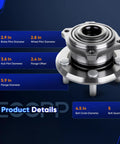 Pair Of New Rear Wheel Hub Bearing Assembly 5 Lug 27 Spline For Dodge Charger Magnum And Chrysler 300 2005 2009 Performance Brake Models OE 512301x2 Fits 2005 2008 Dodge, product specifications showing hub dimensions.