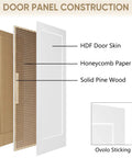 Door panel construction details for Slick 36 By 84 Inch Bi Fold Sliding Barn Door With Top Shelf Hardware Kit.