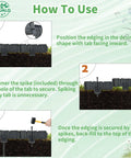 How to use Easy Install Garden Edging Border With Anchoring Spikes For DIY Yard Landscaping step-by-step guide.