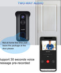 Wireless Doorbell Camera With Chime 2K QHD Video Two Way Audio Motion Detection With PIR Infrared Night Vision next to door