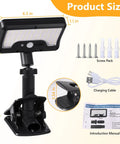 Clip On Solar Lights Outdoor With Motion Sensor, 360 Degree Rotatable And Vertically Adjustable Solar Flood Lights dimensions