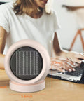 Portable Desk Space Heater 600W Energy Efficient Indoor Use Quiet Safe for Home and Office UL Certified Auto Shut Off Overheat