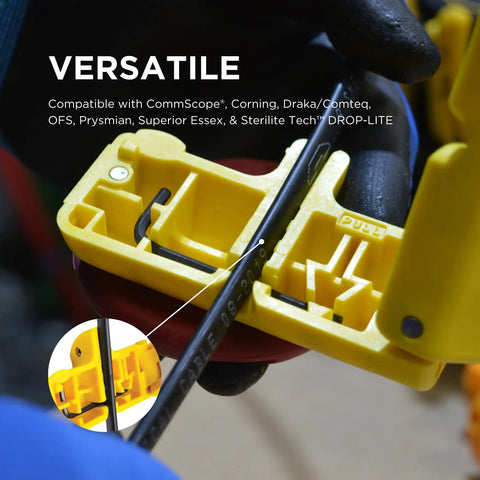 FTTX Flat Drop Cable Slitter With Articulating Hinge For Fiber Optic Installations Ultra Portable 3.9 Oz Tool Fast End And Mid Span Jacket Stripping No Disassembly Needed For Tech Pros