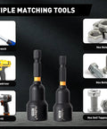 29 Piece Magnetic Nut Driver Set With SAE And Metric Bits, Magnetic Bit Holder, Quick Release Extension, and matching tools.