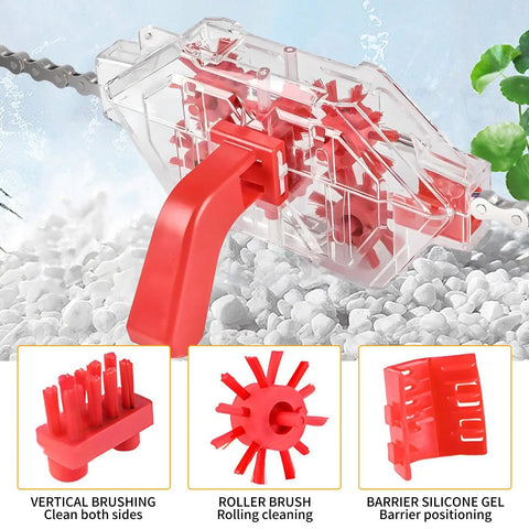 Transparent Bike Chain Cleaner Tool Kit with Built-In Brushes and ABS Durable Construction