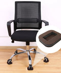 Brown Felt Caster Cup Floor Protectors 5 Pack For Furniture And Chairs No Slip Cushions with chair on wooden floor