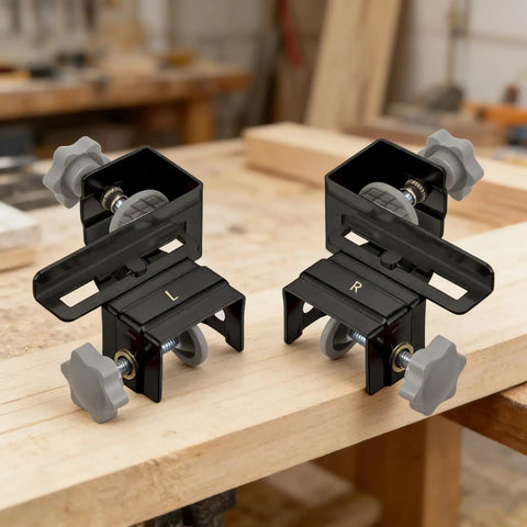 Stainless Steel Adjustable Drawer Front Clamps Set For Quick No-Fuss, Secure Install In Furniture Making And Cabinet Projects