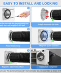 Installation steps for Heavy Duty Magnetic Dryer Vent Connector Kit With Airtight Seal and Quick Connect Hose.