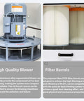 Movable Pulse Dust Collector With Back Blowing System And Vibra Shake Filtration, blower and filter barrels image