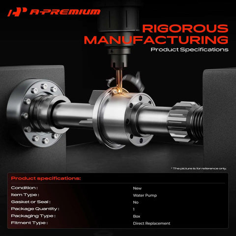 Solid Engine Water Pump Drop In Ready Coolant Pump For Ford F150 And Expedition 3.5L V6 Hybrid with precision machining details.