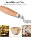 Tough As Nails Pro Grade High Carbon Steel Wood Carving Chisels And Ultra Sharp Precision Gouges Shop Essential Gear For Fine Detail Woodworking Custom Finishing, showing ergonomic wooden handle carving tool.