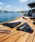Outboard Hydrofoil Stabilizer Fin With Ribbed Design For Steadier Water Ride, Mounting Holes Included, Reduces Wobble And Choppiness