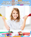 Child holding Seven Colorful Magnetic Bingo Wands With 200 Magnetic Chips for fun math learning and sorting activities.