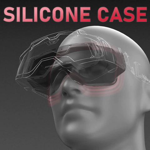 Auto Darkening Welding Goggles With Mask And LED Lighting Type-C Charge True Color View Four Arc Sensors on head with silicone case