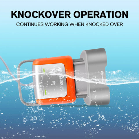 Powerful Submersible Water Pump Kit In Orange With 2800 GPH Flow, 25 Ft Lift, 1/2 HP Motor, Knock Over Operation Feature