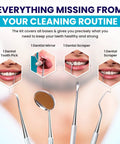 Pro Grade At Home Dental Tools Kit With Plaque Remover, Teeth Cleaning Pick, Stainless Steel Mirror, Scraper And Scaler in use