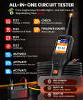Power Circuit Tester For 12V 24V Automotive Systems All In One Electrical Diagnostic Tool with screen showing 12.7V