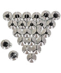 R8 Collet Set for Milling Machines, 23Pcs 1/16 To 3/4 Inch With Internal 7/16-20 UNF Thread in triangular arrangement