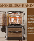 Top Tier Home Coffee Bean Roaster Featuring Silent Quick Heat Modes with a clear view of roasting beans inside.