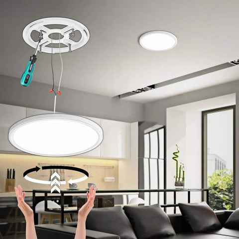 Installation process of Two Pack Dimmable LED Flush Mount Ceiling Light 12 Inch 28W 3100 Lumens Ultra Slim with app control