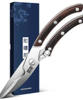 Heavy Duty Kitchen Scissors For Poultry And Bones Ultra Sharp Stainless Steel Shears With Comfortable Grip Boss Grade Performance Great For Herbs Poultry Crusts And Everyday Kitchen Prep Beast Mode Tool That Easily Cuts Through Tough Meat. Stainless steel scissors with pakkawood handle and box