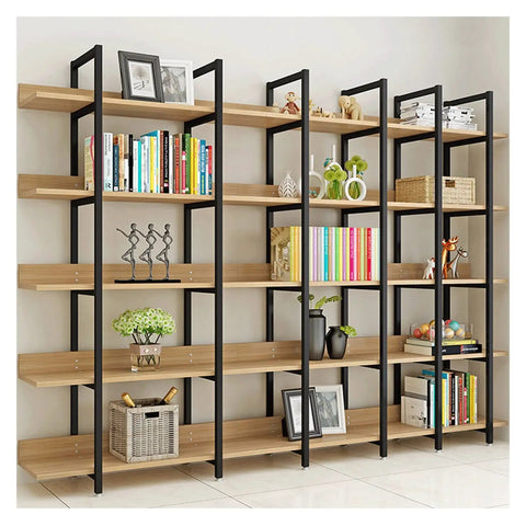 Built Different Vertical Bookcase Featuring Heavy Duty Steel Frame Smooth Layered Shelves Straight Fire Storage Setup For Living Room Or Office Displaying Books And Decor.