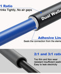 Seven Sizes Four to One Ratio Adhesive Lined Heat Shrink Tubing Roll Kit 53 Feet Marine Grade Waterproof demo