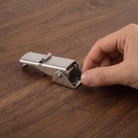 Heavy Duty Stainless Steel Toggle Latch Set For Secure Cabinet Doors And Industrial Cases Adjustable Buckle Clamp For Shock Resistant Use on wood