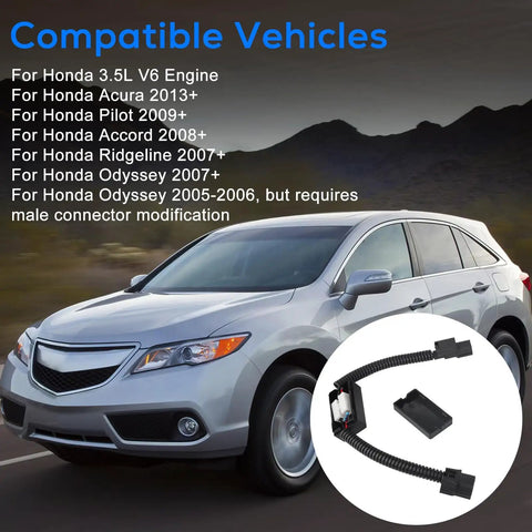 Honda 3.5L V6 VCM Control Harness Plug And Play Engine Management Module Compatible with Pilot Accord Odyssey Ridgeline and Acura