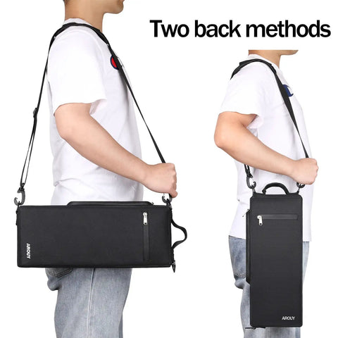 Person showing two ways to carry an Insulated Golf Cooler Bag For Men, Lightweight 600D Oxford, Leakproof and Water Resistant