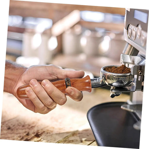 Espresso Portafilter Handle Replacement For Coffee Machines 5.9 Inch Wooden Grip Italian M10 Compatible Universal Fit Ergonomic Design