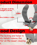 Heavy Duty Three Inch Cable Coupler Cutter Compatible With Ridgid K400 Drum And K50 Sectional Machines showing precise dimensions and design features.