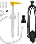 Outboard Motor Flusher And Gear Oil Pump Set With Dual Feed Rectangular Muffs, Universal Marine Maintenance Kit components