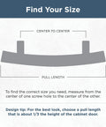 Diagram showing measurement guide for Brushed Nickel Cabinet Handles 5-1/16 Inch 128mm 10 Pack Recessed Square Drawer Pulls.