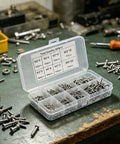 Self Tapping Screws Kit With Pro Grade Organized Storage 800 Pieces M2 Carbon Steel Sheet Metal Screws Assortment